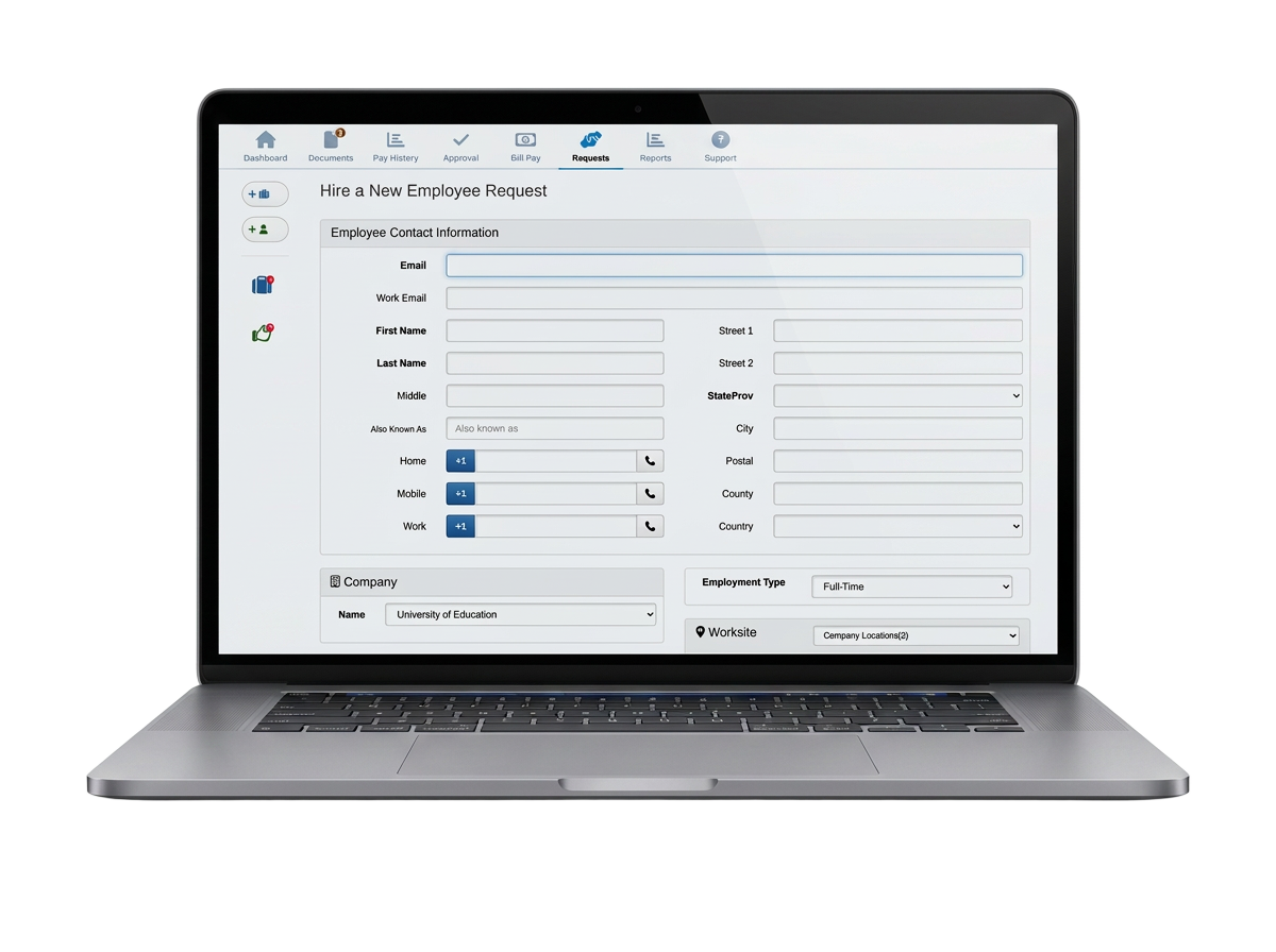 HoneycombHR dashboard interface showing payroll and workforce data